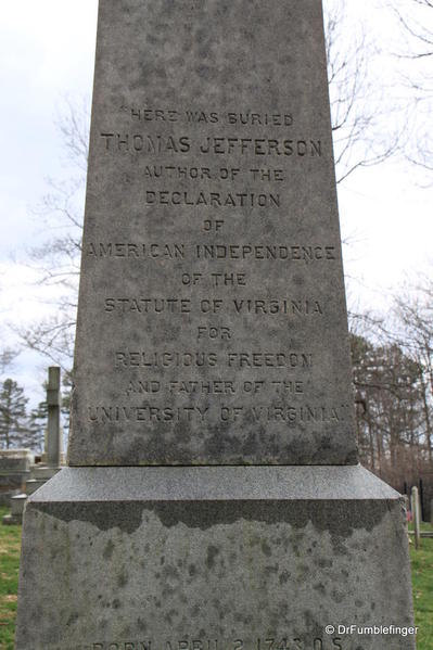 Thomas Jefferson's grave marker
