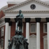 Rotunda, University of Virginia: Statue of Thomas Jefferson in the foreground