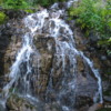 Waterfall on Trail to Stevens Lake, Idaho: Small waterfall draining Lower Stevens Lake
