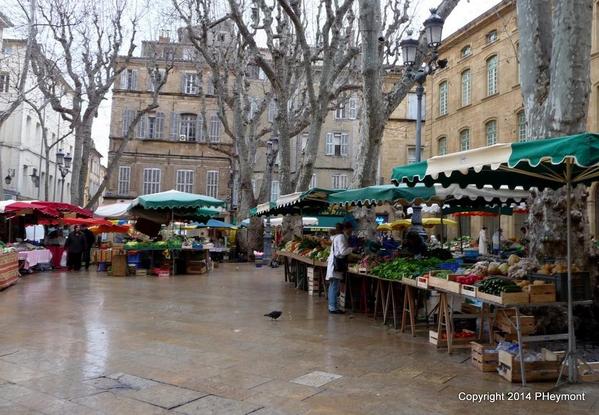 Rainy day market, Aix-en-Provence