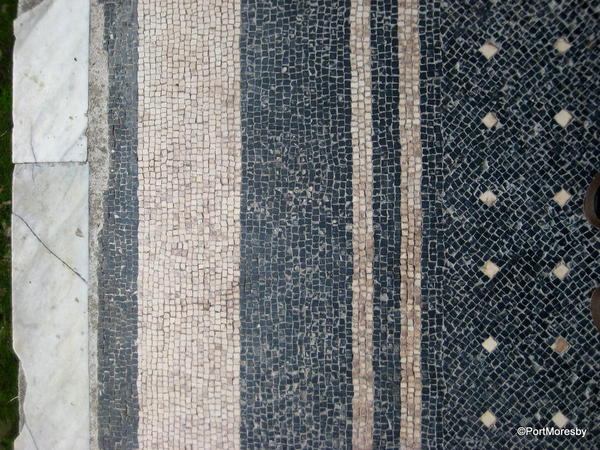 Mosaic floor, border.
