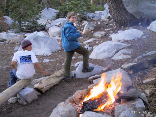 Campfire at Ostrander Lake.