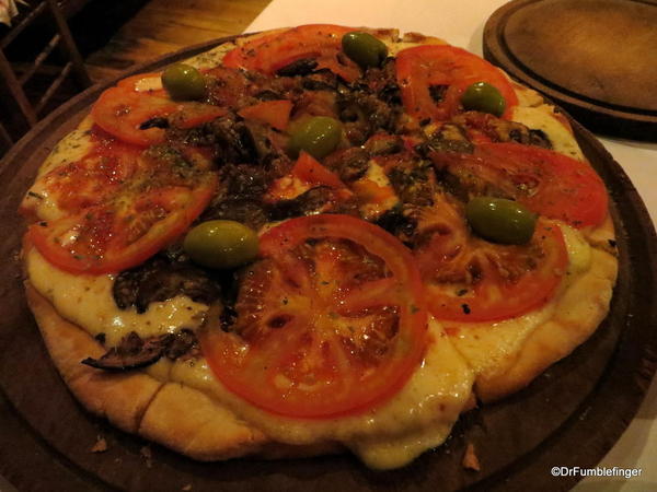 Buenos Aires, Cumana. Tomato, Eggplant and Provolone pizza