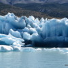 Viedma Glacier, El Chaltan.  Icebergs in Viedma Lake