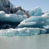 Viedma Glacier, El Chaltan.  Icebergs in Viedma Lake