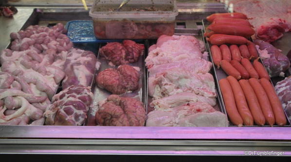 Meat display, San Telmo Market