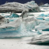 Jokulsarlon, Iceland: The milky white and bright blue icebergs of Jokulsarlon.