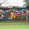 Street art on the walls of the Colegiales barrio.