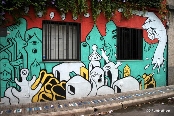 Street art in Palermo. Looks like something by Dr. Seuss