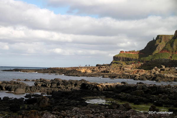 First view of the Giant's Causeway, approaching from Visitor Center