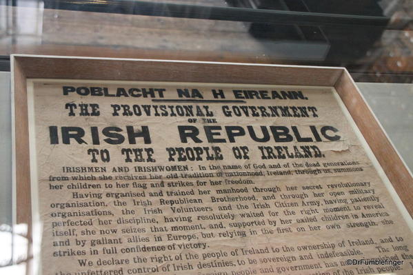 Rare copy of the Proclamation of the Irish Republic , Trinity College Library, Dublin