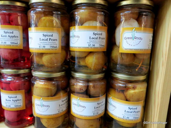 Spiced local pears and apples, the Forks Market, Winnipeg