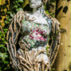Chalford Scarecrows-4: a beautiful re-use of broken glass and twigs