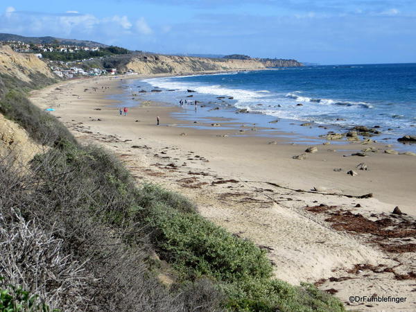 Crystal Cove State Park. View of the beach from the cliff's edge
