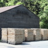 Lynchburg -- Jack Daniel's Distillery Rickyard: 2 x 2 inch strips of locally grown sugar maple are stacked and waiting to be prepared for their role in making Jack Daniel's whiskey.