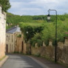 Medieval lane and abbey wall, Fontevraud Abbey