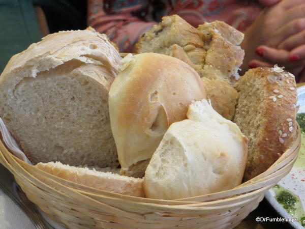 Cafe San Juan, San Telmo. Delicious assortment of bread