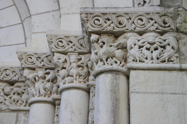 Details to the entrance to the chapel at Abbey Fountrevaud