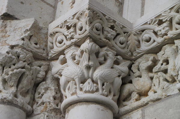 Details to the entrance to the chapel at Abbey Fountrevaud