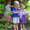 Children enjoying the Spokane Lilac Garden