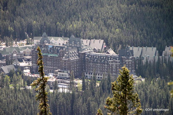 Banff Springs Hotel viewed from Tunnel Mountain trail, Banff National Park