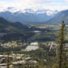 View of Banff and Vermillion Lakes from the Tunnel Mountain trail,  Banff National Park