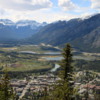 View of Banff and Vermillion Lakes from the summit of Tunnel Mountain trail,  Banff National Park