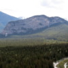 Tunnel Mountain viewed from the Hoodoos trail: The Bow River in the right foreground