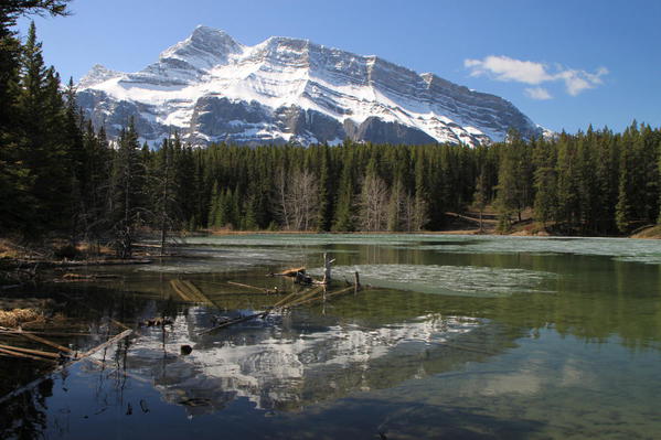 Mt. Rundle viewed from Johnson Lake Trail