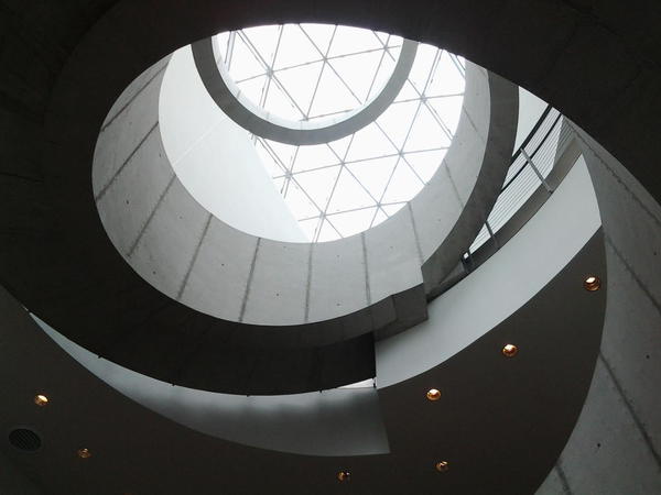 Stairwell inside museum