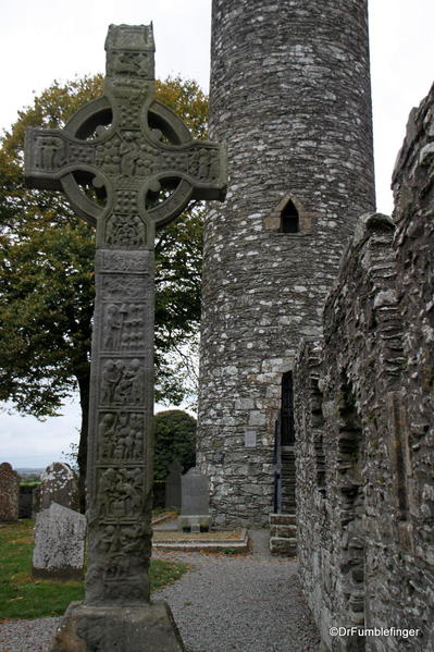 Round Tower and Celtic Cross at Monasterboice
