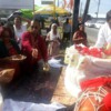 Praan Prathistaa Ceremony - A Legacy for Granny: A pitstop at the beginning of our street to perform prayers, seeking blessings as the Surya murti leaving our family grounds for the last time.