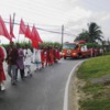 Praan Prathistaa Ceremony - A Legacy for Granny: Halfway mark in the procession to the temple.
