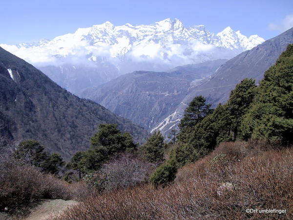 Views of Himalayas from the Tengboche Monastery, Nepal