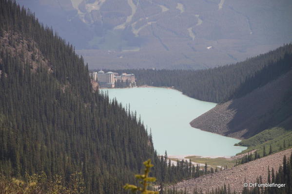 Lake Louise and view to east