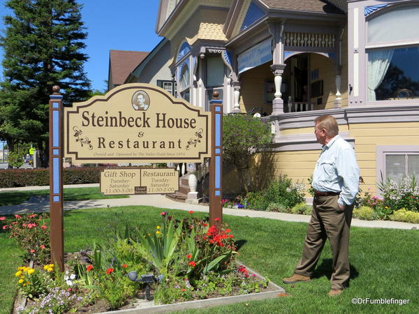 Neil McAleer in front of the Steinbeck House, Salinas, California