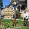 Neil McAleer in front of the Steinbeck House, Salinas, California