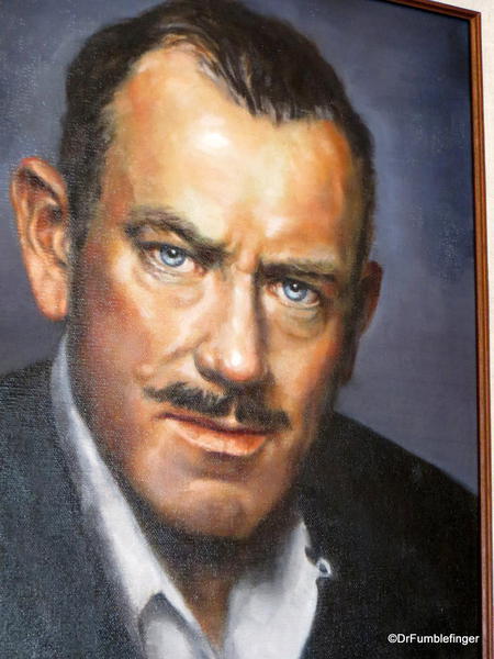 Portrait of John Steinbeck, Front bedroom, Steinbeck House, Salinas, California