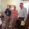 Touring the Steinbeck House.  L to R, Wayne Houser, our guide Toni, and Neil McAleer