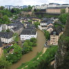 Luxembourg City.  Ramparts and River