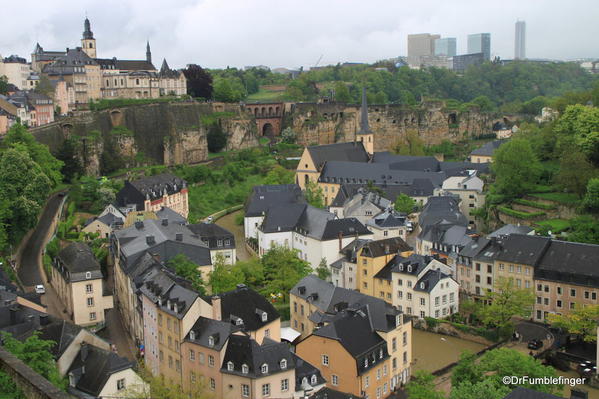 Luxembourg City. Ramparts and River