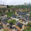 Luxembourg City.  Ramparts and River