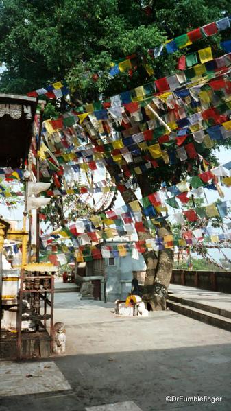 Prayer flags, Swayambunath Stupa, Kathmandu, Nepal.