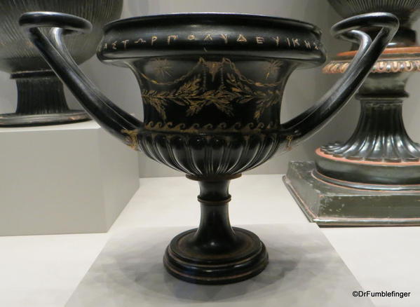 Getty Villa. Rattlingwine cup, Greece, 300 BC