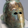 Getty Villa.  Greek Helmet 400 BC