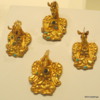 Getty Villa.  Appliques. gold and semi-precious stones.  Central Asia 100 BC