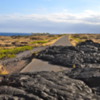 Lava covering Chain of Craters Road, Volcanoes National Park, Hawaii