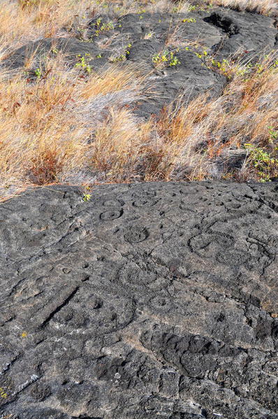 Ancient Puuloa Petroglyphs, Volcanoes National Park, Hawaii