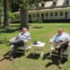 DrFumblefinger (L) and Neil McAleer (R) enjoying a pleasant afternoon at the Wawona Hotel, Yosemite National Park