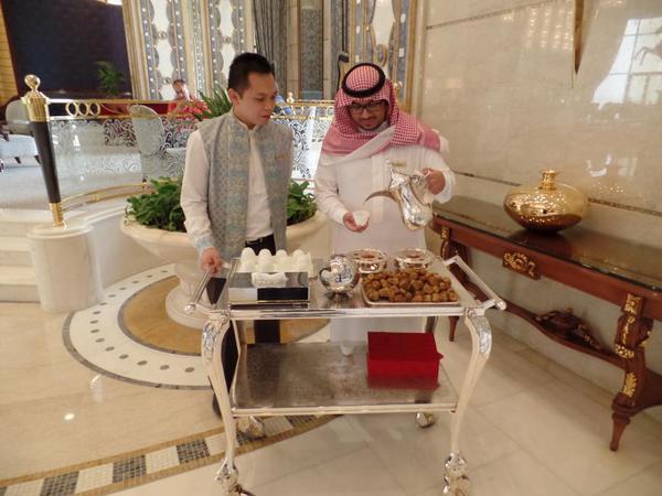 Saudi Arabia Riyadh Ritz Carlton, reception staff